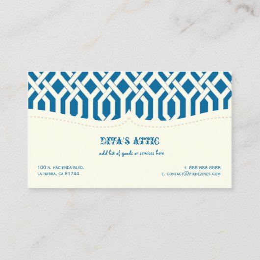 PixDezines diy fonts+color/Kew Trellis Visitekaartje (Achterkant)