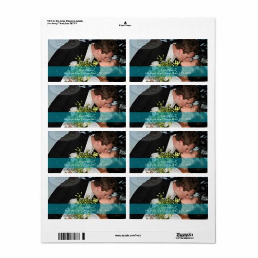 PixDezines DIY foto adresetiketten Etiket (Full Sheet)