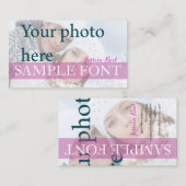 PixDezines DIY foto+fonts Visitekaartje (Voorkant / Achterkant)