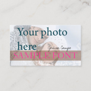 PixDezines DIY foto+fonts Visitekaartje