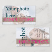 PixDezines DIY foto+fonts Visitekaartje (Voorkant / Achterkant)