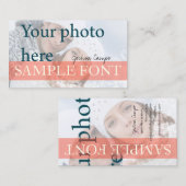 PixDezines DIY foto+lettertypen Visitekaartje (Voorkant / Achterkant)