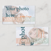 PixDezines DIY foto+lettertypen Visitekaartje (Voorkant / Achterkant)