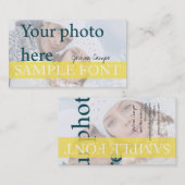 PixDezines DIY foto+lettertypen Visitekaartje (Voorkant / Achterkant)