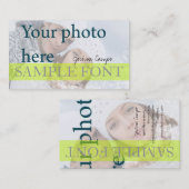 PixDezines DIY foto+lettertypen Visitekaartje (Voorkant / Achterkant)