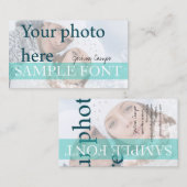 PixDezines DIY foto+lettertypen Visitekaartje (Voorkant / Achterkant)