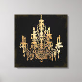 PixDezines DIY Grunge Achtertuin/Faux Gouden Kroon Canvas Afdruk (Voorkant)