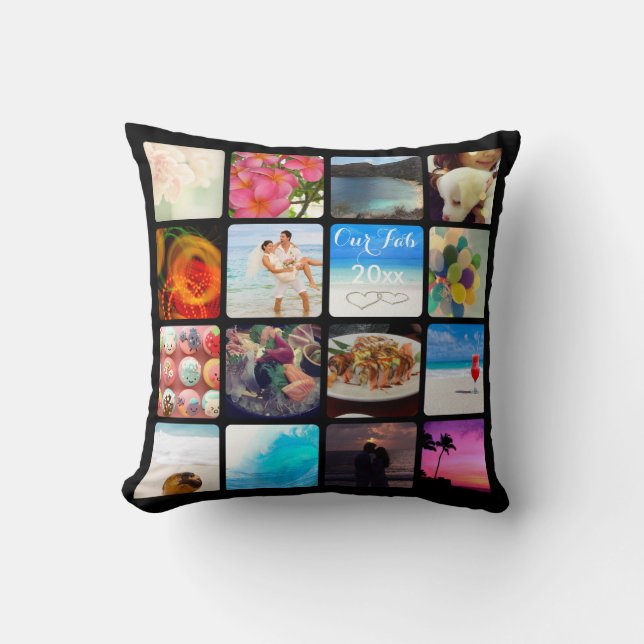 PixDezines DIY Instagram Collage Photos, DIY kleur Kussen (Voorkant)