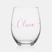 PixDezines DIY kleur Aangepaste Wijn Tumbler Wijnglas Zonder Voet (Voorkant)