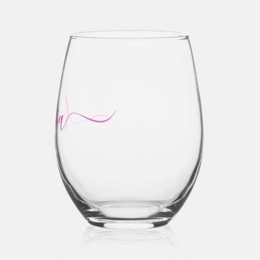 PixDezines DIY kleur Aangepaste Wijn Tumbler Wijnglas Zonder Voet (Links)