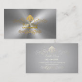 PixDezines diy kleur/antiek rollen faux metal Visitekaartje (Voorkant / Achterkant)