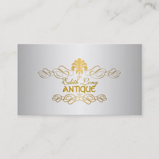 PixDezines diy kleur/antiek rollen faux metal Visitekaartje (Voorkant)