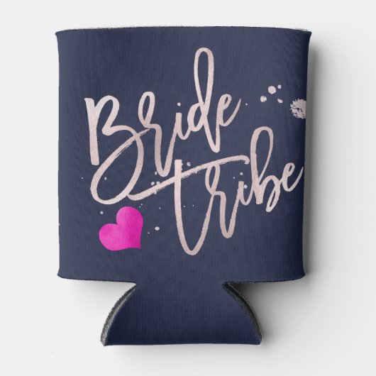 PixDezines DIY Kleur Blush Roze Bruid Tribe Blikjeskoeler (Voorkant)