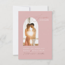 PixDezines DIY kleur boogframe Stof roze Save The Date