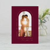 PixDezines DIY kleur Bourgogne Opslagdatum Folie Uitnodiging (Staand Voorkant)