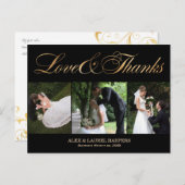 PixDezines DIY kleur/bruiloft dank u/leuk script Briefkaart (Voorkant / Achterkant)