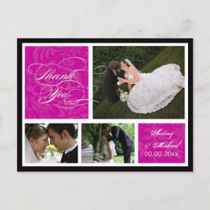 PixDezines DIY Kleur/Damask Foto's Dank u Briefkaart