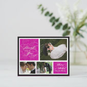 PixDezines DIY Kleur/Damask Foto's Dank u Briefkaart (Staand voorkant)
