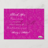 PixDezines DIY Kleur/Damask Foto's Dank u Briefkaart (Achterkant)