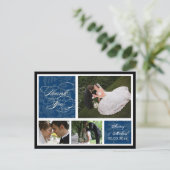 PixDezines DIY Kleur/Damask Foto's Dank u Briefkaart (Staand voorkant)