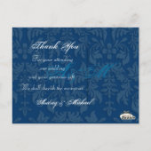 PixDezines DIY Kleur/Damask Foto's Dank u Briefkaart (Achterkant)