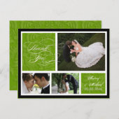 PixDezines DIY Kleur/Damask Foto's Dank u Briefkaart (Voorkant / Achterkant)