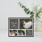 PixDezines DIY kleur/Damask Foto's Dank u Briefkaart (Staand voorkant)