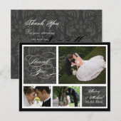 PixDezines DIY kleur/Damask Foto's Dank u Briefkaart (Voorkant / Achterkant)