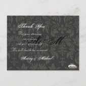 PixDezines DIY kleur/Damask Foto's Dank u Briefkaart (Achterkant)