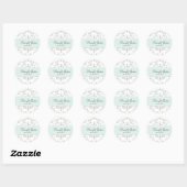 PixDezines diy kleur/damast bruiloft Ronde Sticker (Vel)