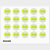 PixDezines diy kleur/damast bruiloft Ronde Sticker (Vel)