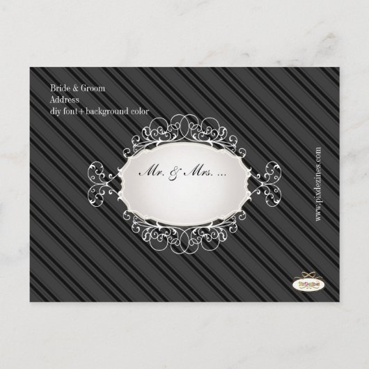 PixDezines DIY Kleur/datum/kalender opslaan Aankondigingskaart (Achterkant)