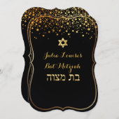 PixDezines DIY kleur/Dazzled Bat Mitswa Kaart (Voorkant / Achterkant)