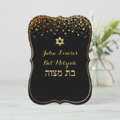 PixDezines DIY kleur/Dazzled Bat Mitswa Kaart (Staand voorkant)