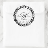 PixDezines diy kleur/doilie stijl monogram Ronde Sticker (Tas)