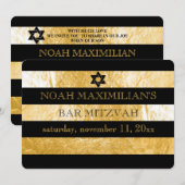 PixDezines DIY kleur/faux folie strepen bar mitswa Kaart (Voorkant / Achterkant)