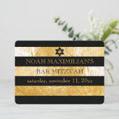 PixDezines DIY kleur/faux folie strepen bar mitswa Kaart (Staand voorkant)