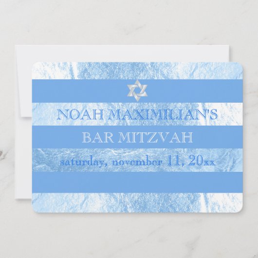 PixDezines DIY kleur/faux folie strepen bar mitswa Kaart (Voorkant)