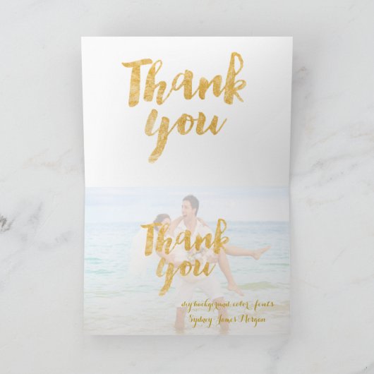 PixDezines DIY kleur/faux goud/bedankkaarten Bedankkaart (Binnen)