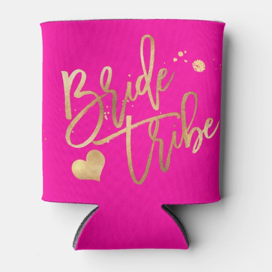 PixDezines DIY Kleur Faux Goud Bruidsmeisje Blikjeskoeler (Voorkant)