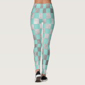 PixDezines DIY Kleur/Faux Zilver/Geruite Patroon Leggings (Achterkant)