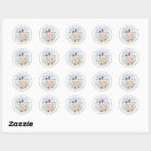 PixDezines DIY Kleur/Foto/Dank u Ronde Sticker (Vel)
