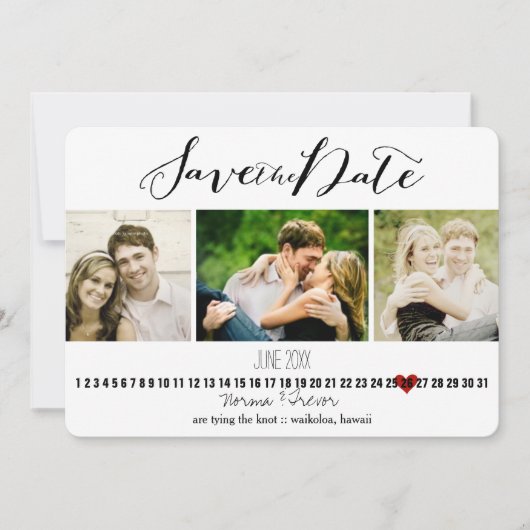 PixDezines DIY kleur / foto's opslaan van de datum Save The Date (Voorkant)