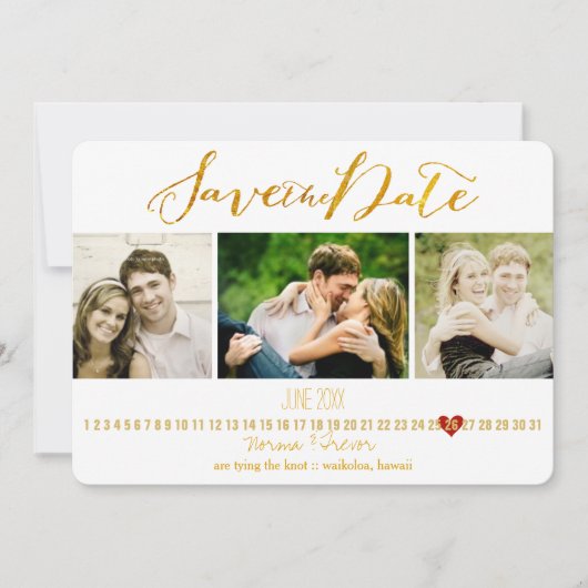 PixDezines DIY kleur / foto's opslaan van de datum Save The Date (Voorkant)