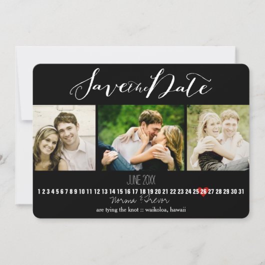 PixDezines DIY kleur / foto's opslaan van de datum Save The Date (Voorkant)