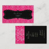 PixDezines DIY kleur/hete roze flora damast Visitekaartje (Voorkant / Achterkant)