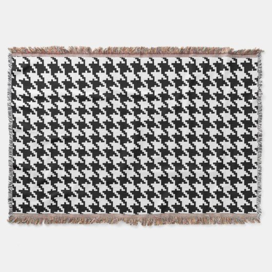 PixDezines DIY Kleur Houndstooth Patroon Deken (Voorkant)