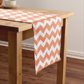 PixDezines DIY kleur koraal verstelbare chevron Korte Tafelloper (Voorbeeld)