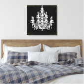 PixDezines  DIY kleur/kristal kroonluchter Canvas Afdruk (Insitu (Slaapkamer))