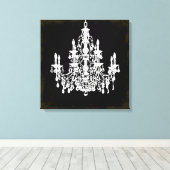 PixDezines  DIY kleur/kristal kroonluchter Canvas Afdruk (Insitu (Houten vloer))